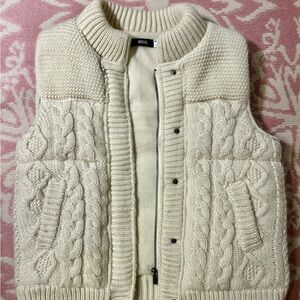 BDG Off-White Cable Knit Vest